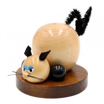 Natural Wooden Cat Incense Smoker - Image 2