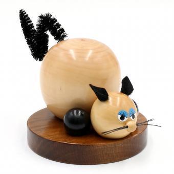 Natural Wooden Cat Incense Smoker - Image 3