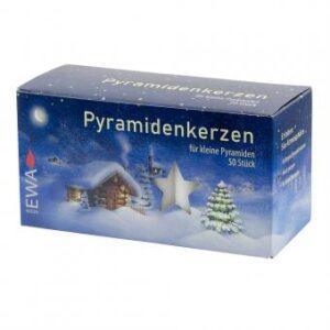 Christmas Pyramid Candles white