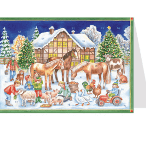 Advent Calendar Greeting Card Christmas with the Animals