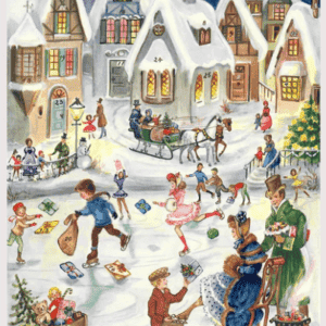 Advent Calendar Ice Skating Joys of Times Past