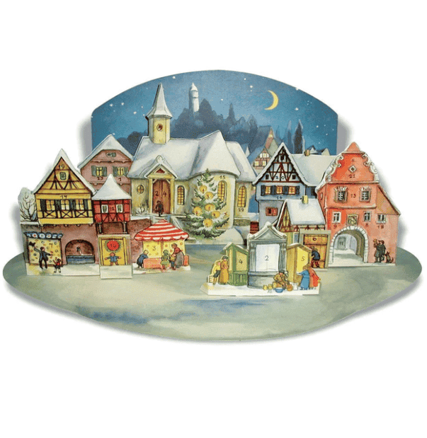 Advent Calendar Small Town in the Moonlight