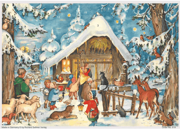 Advent Calendar We Wait in Front of the Stable