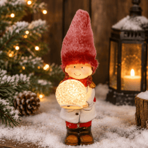 LED Winter Figurine Holly Glow
