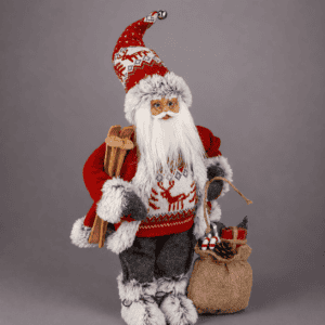 Nordic Ski Santa Figurine