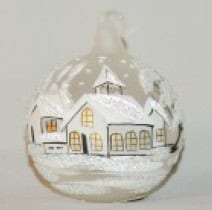 Glass Christmas Bauble white