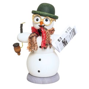 Incense Smoker Snowman with Newspaper